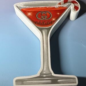 Gucci Red and White Cocktail Glass store display art.